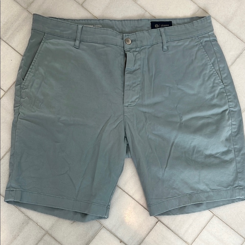 Ag Adriano Goldschmied Light Blue Wanderer Slim Shorts